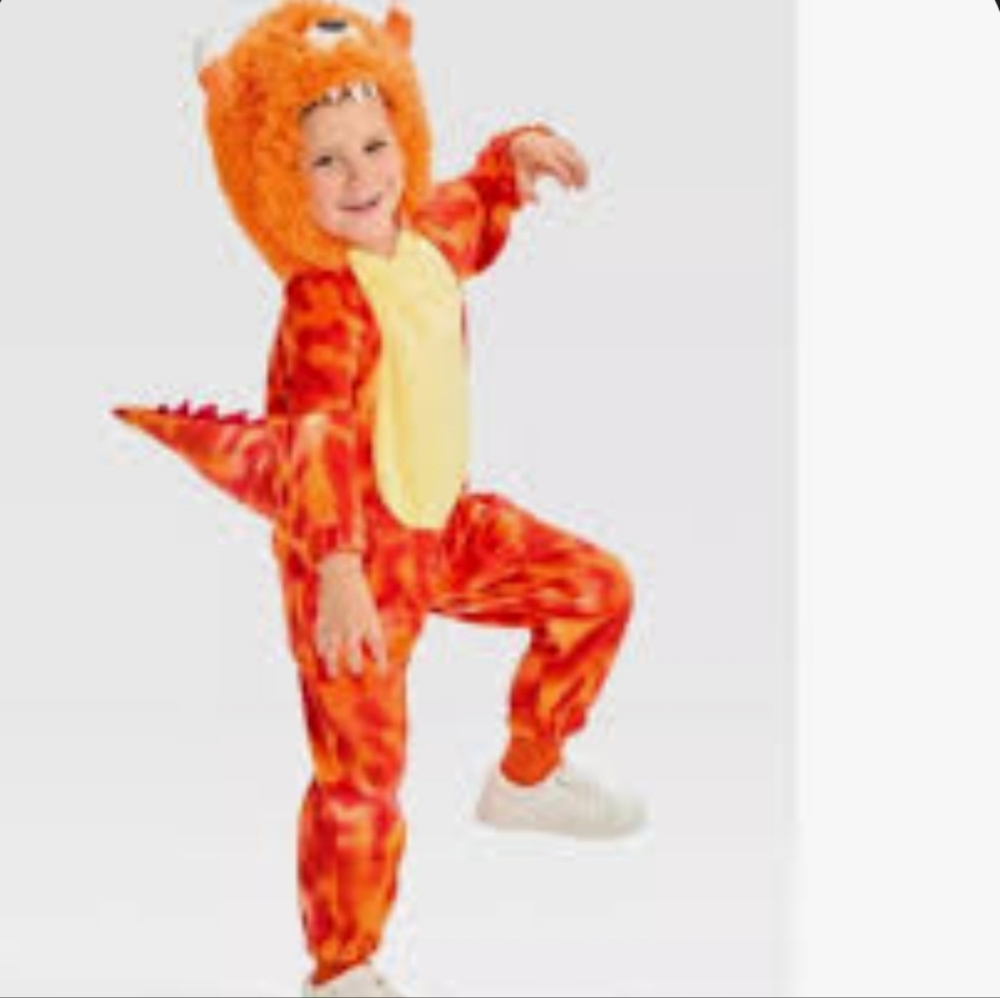 Vibrant Orange Monster Costume Size 18-24 Months